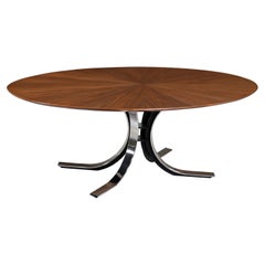 Retro Stow Davis "Starburst" Walnut & Steel Dining Table / Desk