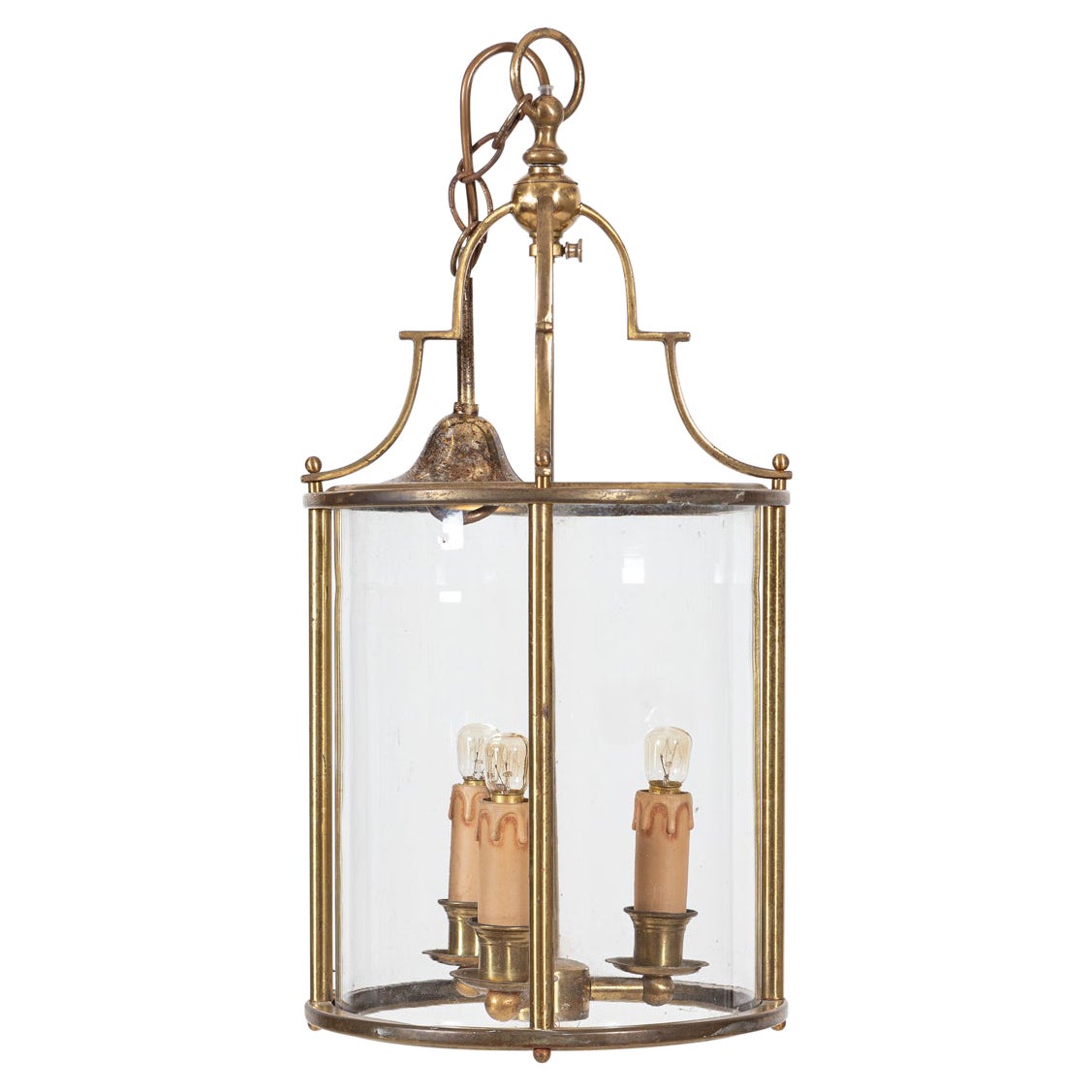 Large English Brass Porch Lantern