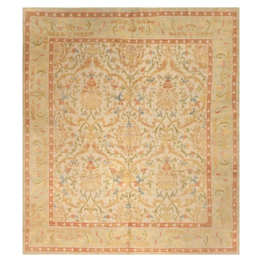 Spanischer Teppich im Vintage-Stil. Größe: 8 Fuß x 9 Fuß 3 Zoll 
