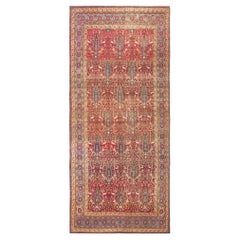 Antiker persischer Kerman-Teppich. Größe: 1,6 m x 3,53 m (5 Fuß 3 Zoll x 11 Fuß 7 Zoll)