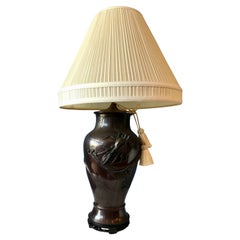 Meji Period Bronze Table Lamp