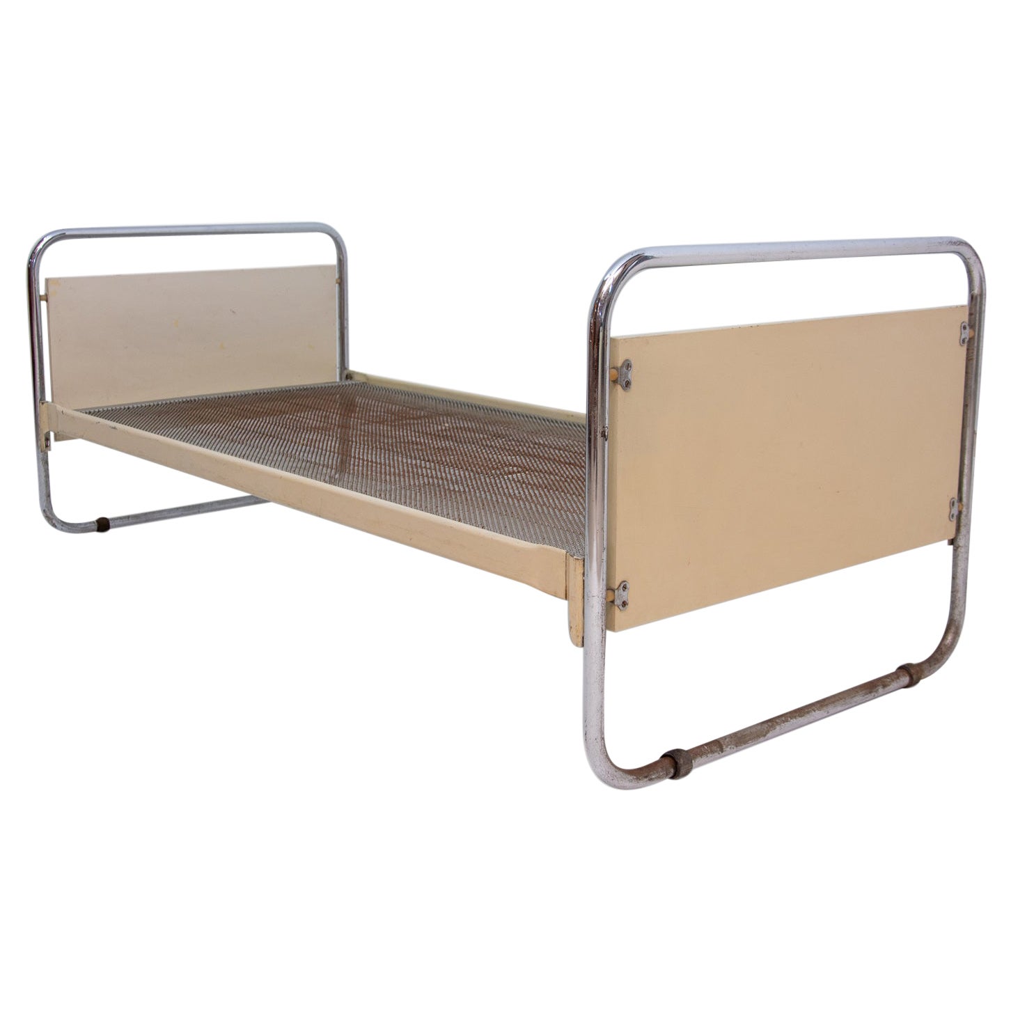 Tubular Steel Bed by Slezák, 1930´s, Czechoslovakia For Sale