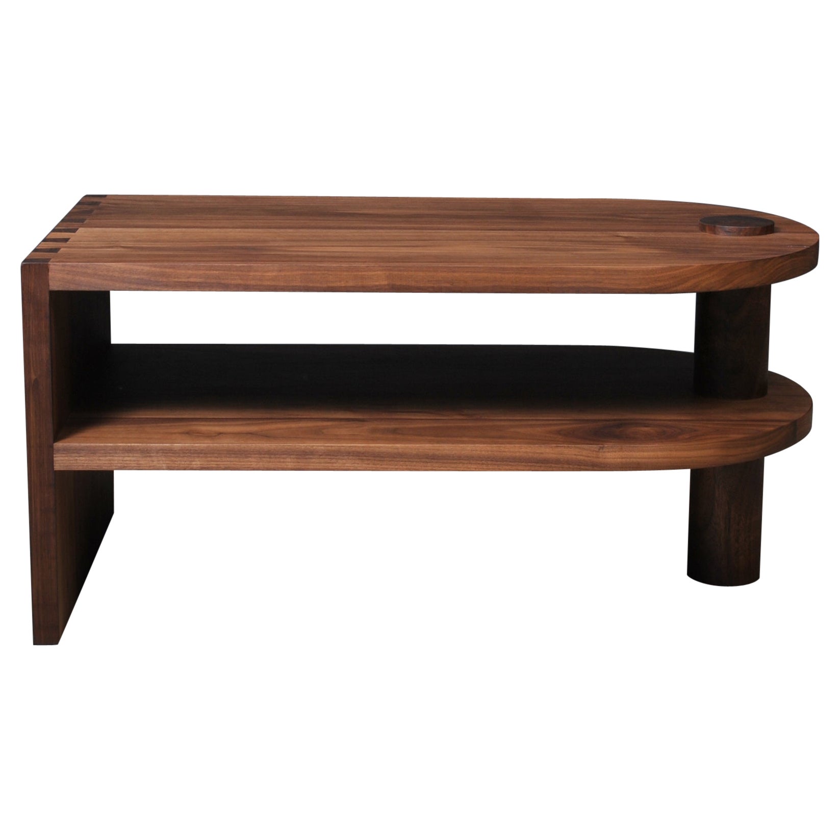 Architectural Handcrafted Walnut Coffee Table