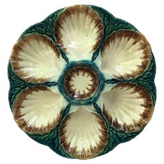 Majolica Oyster Plate Sarreguemines, circa 1880