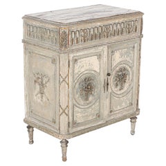 Painted French Cupboard with Brescia Marble Top