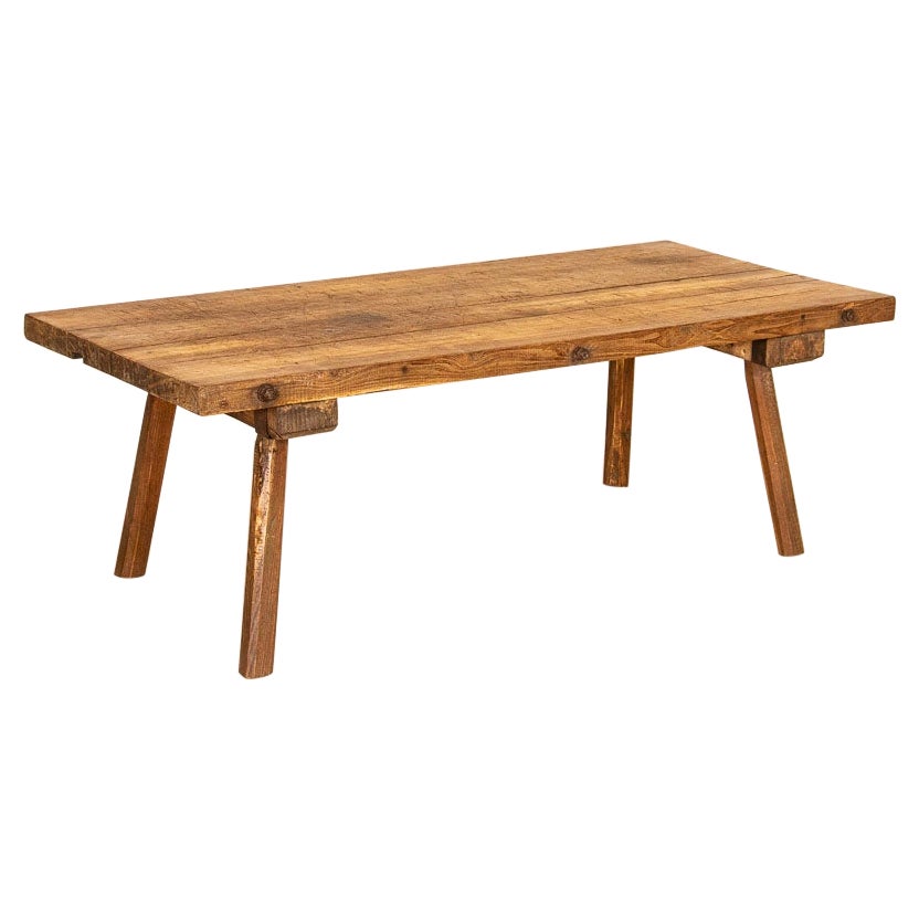 Rustic Coffee Table Vintage Plank Work Table