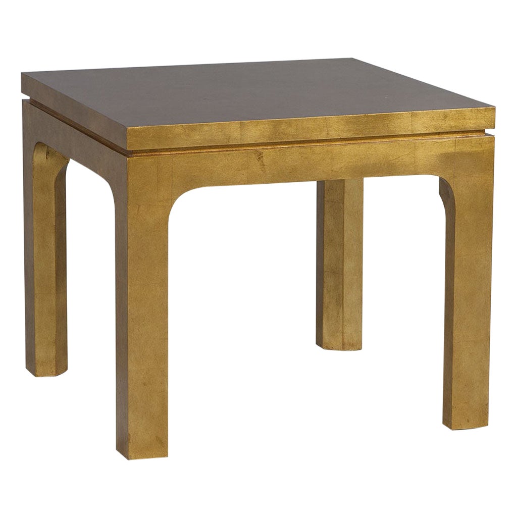 Table d'appoint dorée et dorée en vente