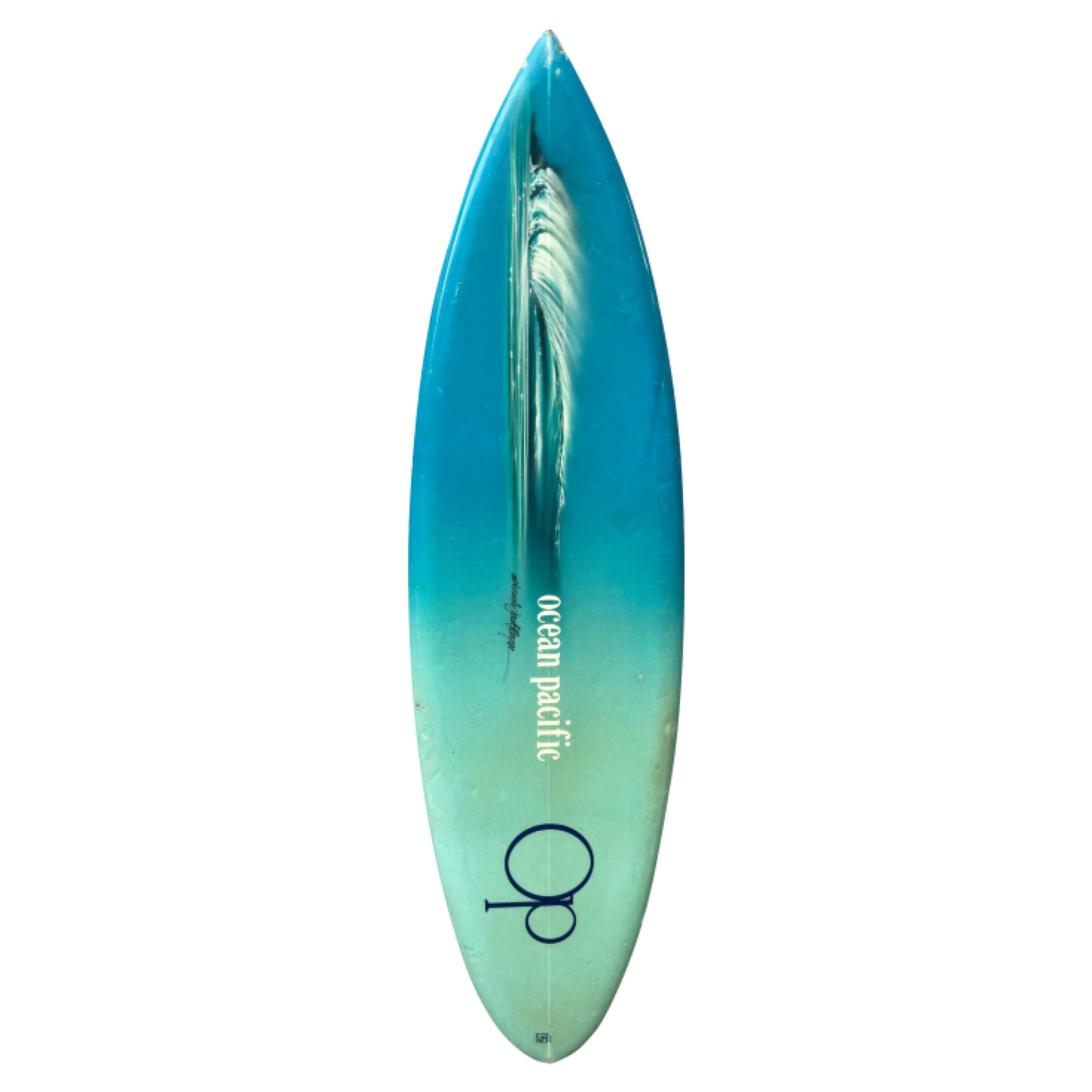 1970s Vintage Ocean Pacific 'Op' Surfboard Jack Meyer Artwork