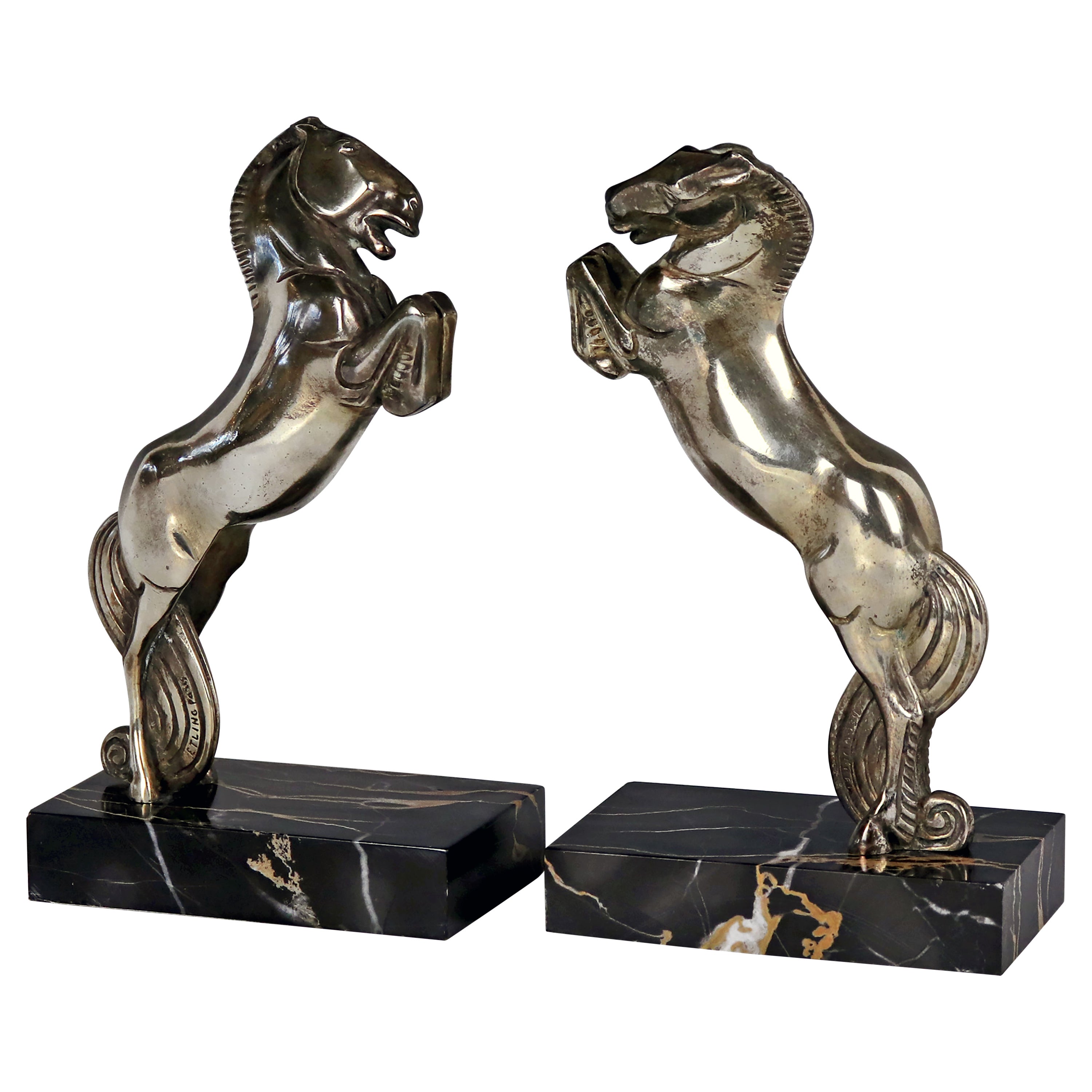 Art Deco Pair of Bookends by André Vincent Becquerel For Sale