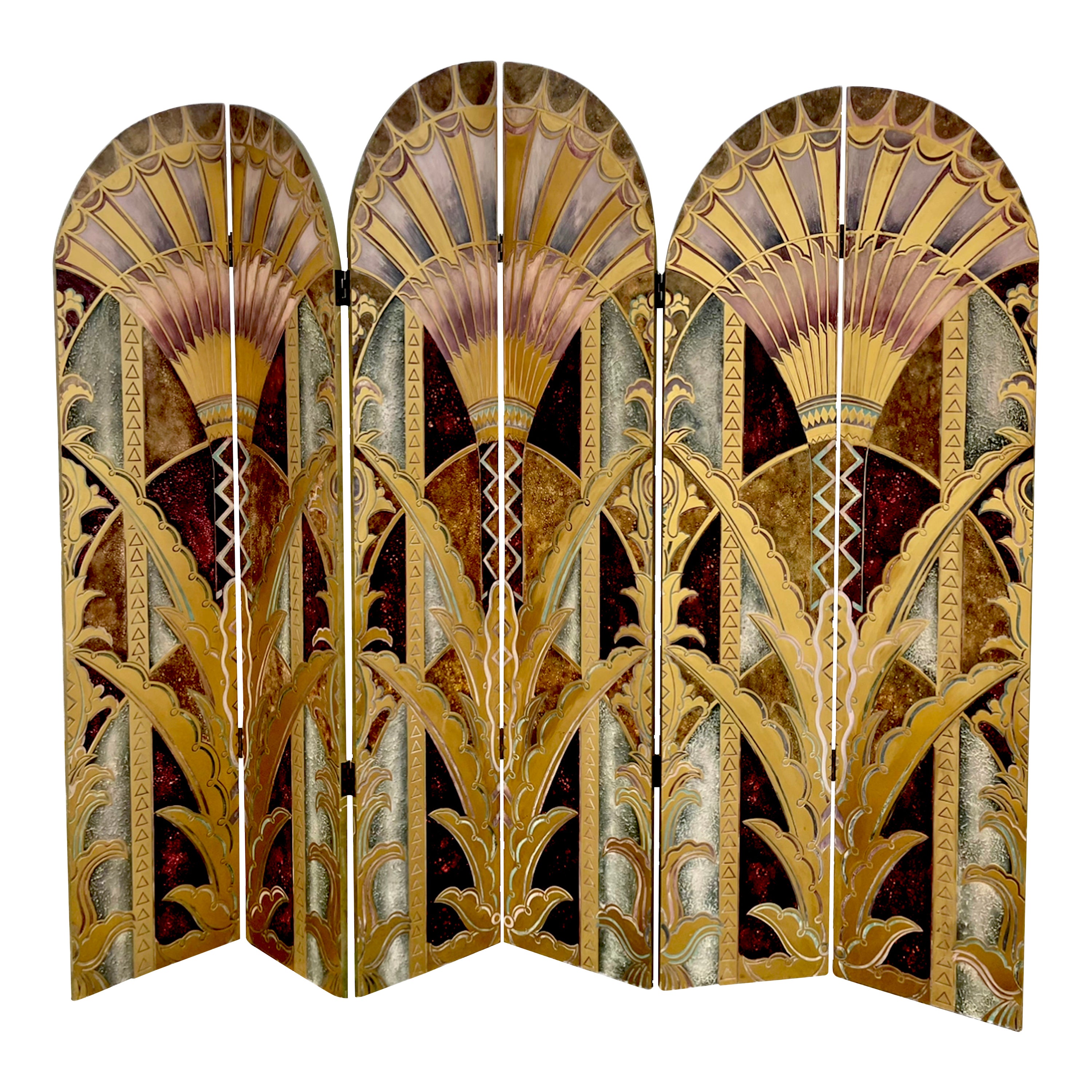 Art Deco Style Screen After William Van Alen, Chrysler Building Elevator Designs
