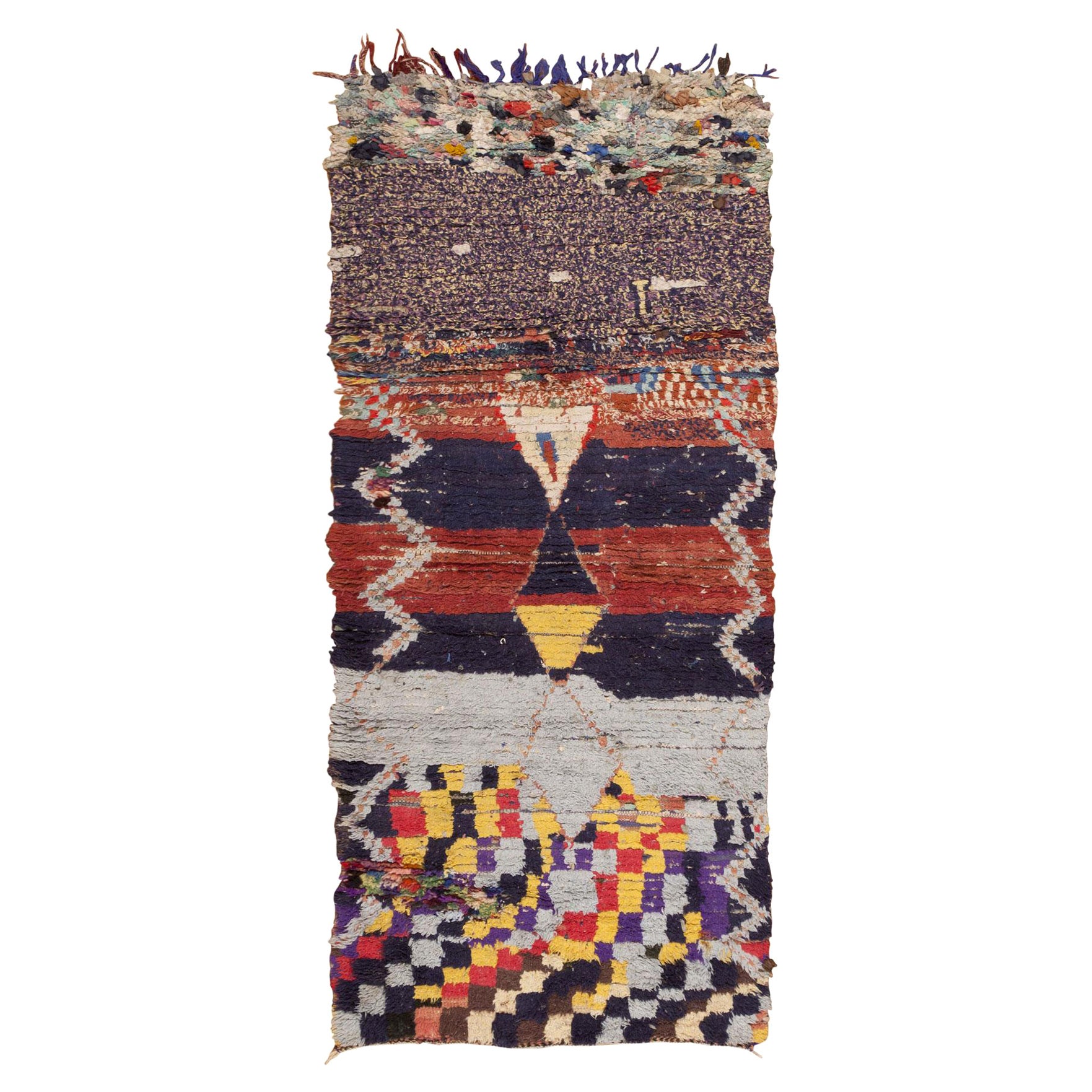 Moroccan Rug. Size: 3 ft x 6 ft 6 in (0.91 m x 1.98 m) For Sale