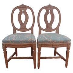 Antique Pair of Early 19th Century Swedish Gustavian Chairs "The Swedish Model"