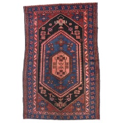 Retro Persian Hamadan Rug with Tribal Style