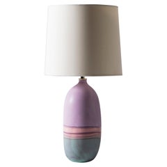 Contemporary Oblong Mercury Table Lamp in Lilac Ombre by Elyse Graham