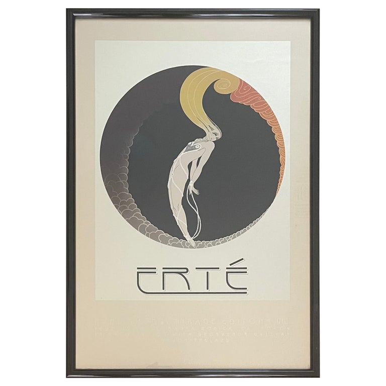 Erte Series "L'Amour" Poster by Mirage Editions for Grosvernor Gallery London For Sale