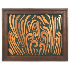 Used American Country Wooden Curves Shadow Box