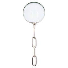 Mid-Century Chrome Chain Magnifying Glass