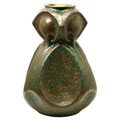 Jarrón de cerámica Art Nouveau con el sello 0507 Austria Excelente estado