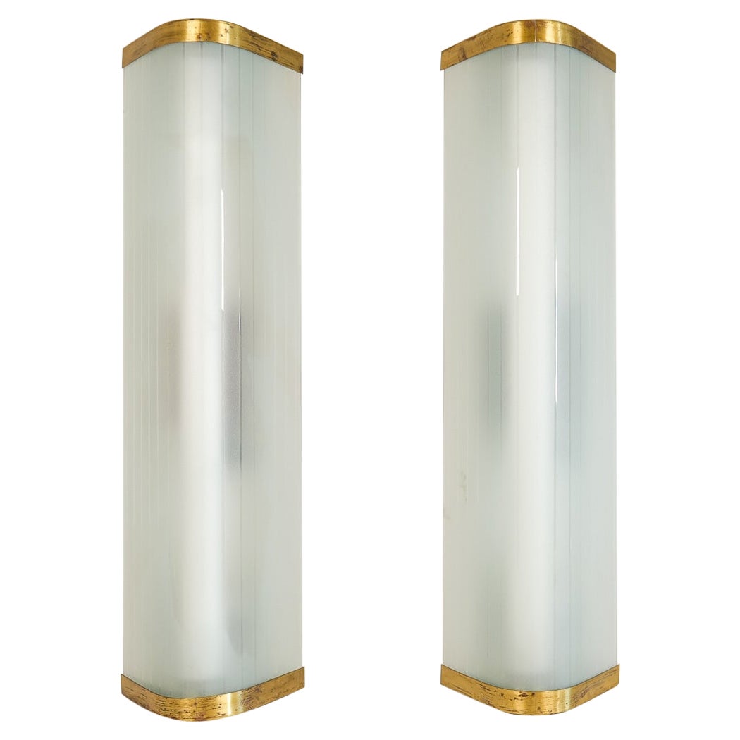 Midcentury Pair of Extra-Large Modern Wall Lamps Attributed to Asea