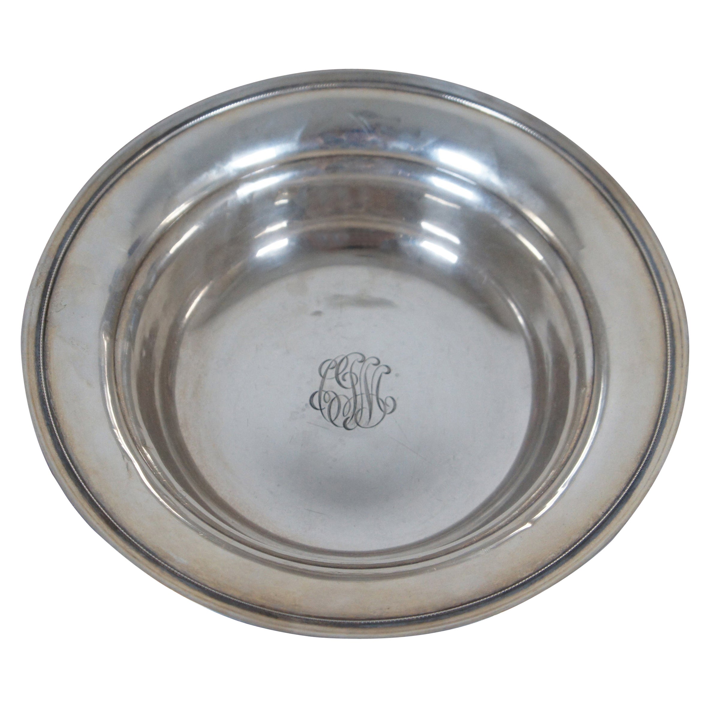 Bol de service à légumes antique S. Kirk & Son en argent sterling .925 313 g 3700