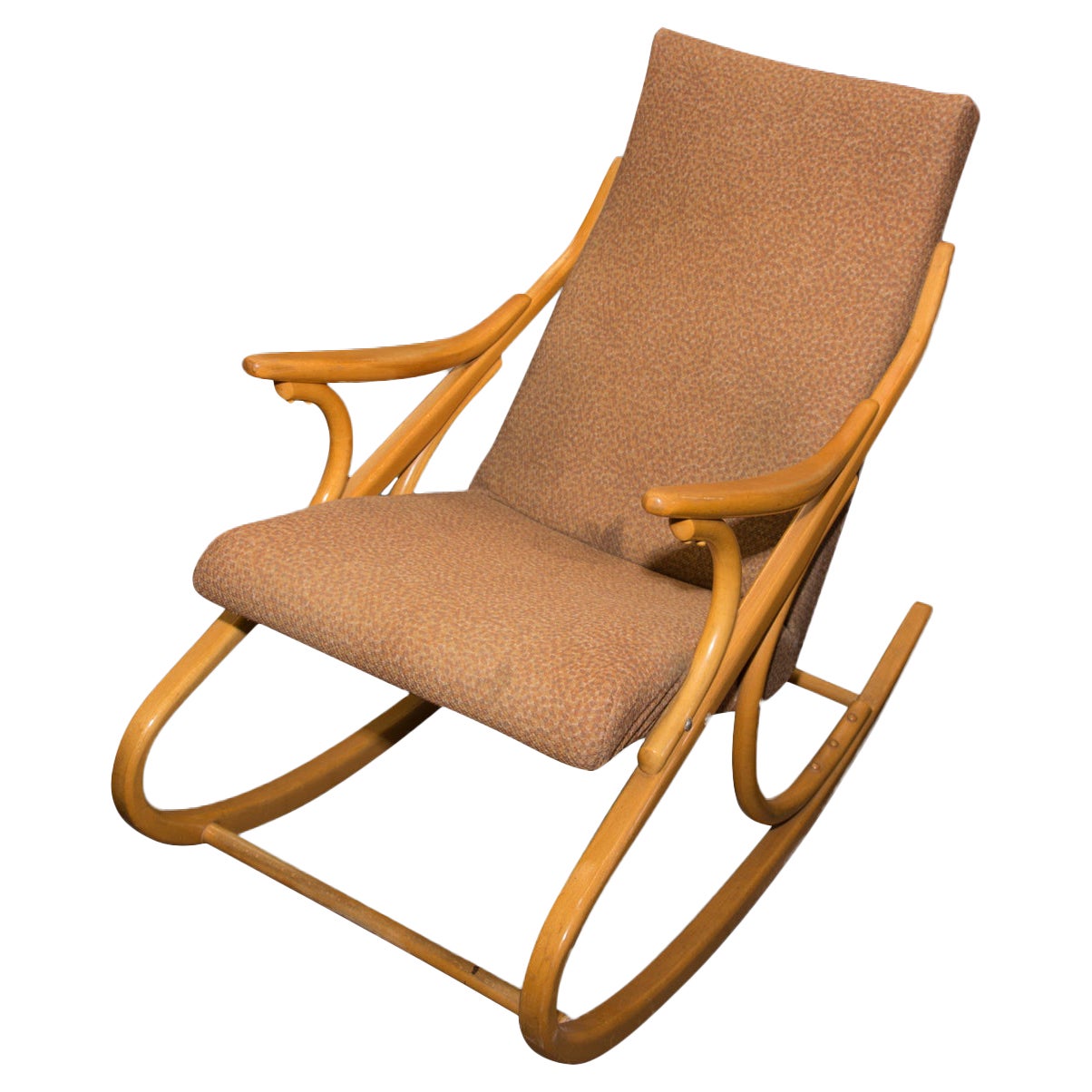 Mid Century Bentwood Rocking Chair, Czechoslovakia, 1960's For Sale