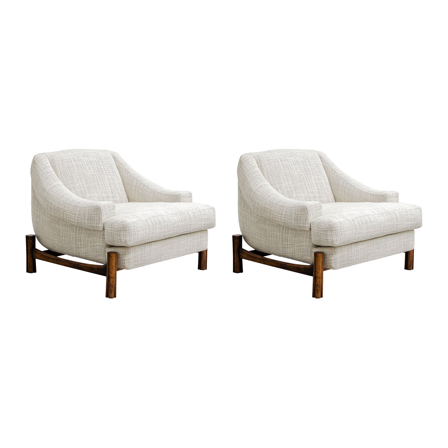 Pair of Móveis Cimo Round Lounge Chair, 60's Brazilian Midcentury