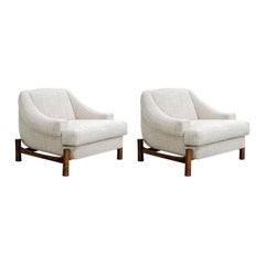 Paar Móveis Cimo Round Lounge Chair:: 60er Jahre brasilianische Midcentury