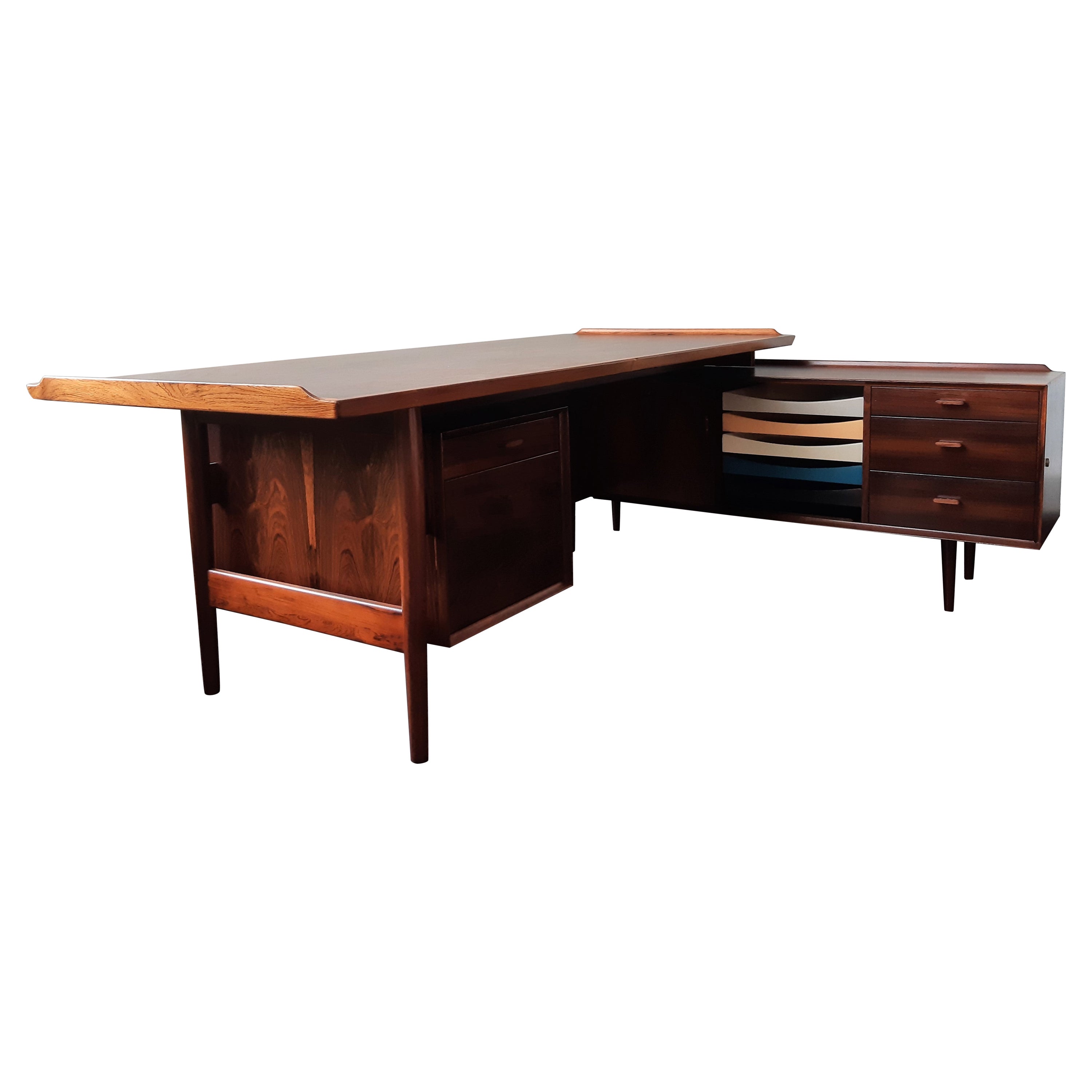 Executive Desk in Rosewood by Arne Vodder for Sibast Møbelfabrik, Denmark 1950's