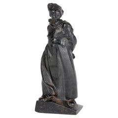 Russische russische Komsomol-Statue aus Gusseisen, signiert, Skulptur