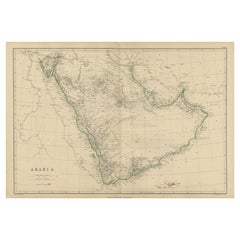 Antique Map of Arabia by W. G. Blackie, 1859