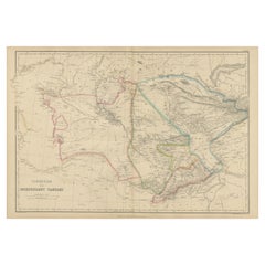 Antike Karte des unabhängigen Tartary von W. G. Blackie, 1859