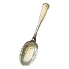 Cohr Dobbeltriflet/Old Danish Silver Dinner Spoon