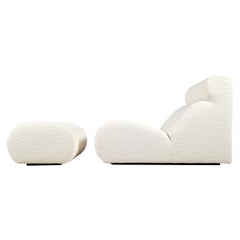 Chaise Bobo avec ottoman de Cini Boeri pour Arflex:: années 1960
