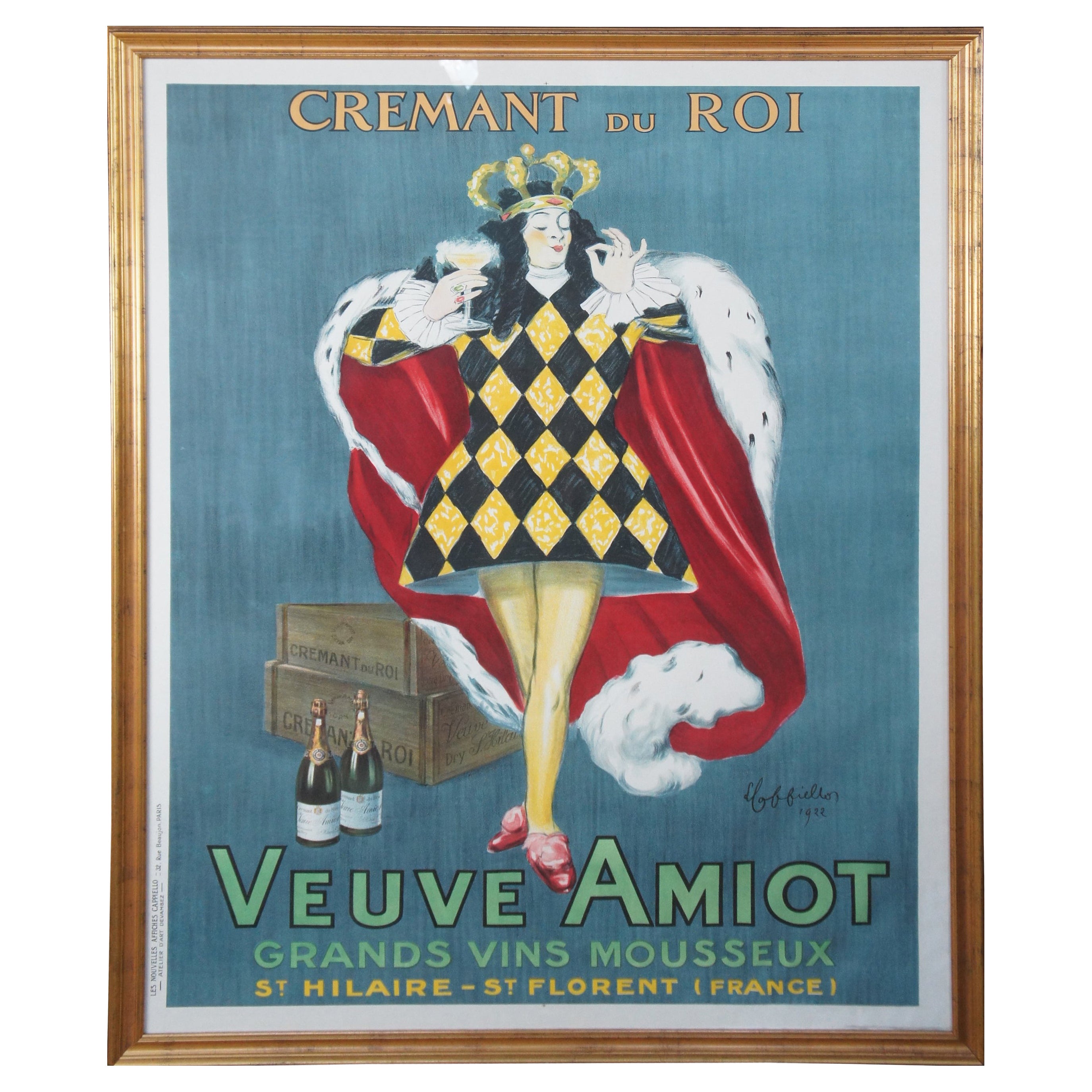 2749px x 2749px - Original 1922 Cappiello Leonetto Cremant Du Roi French Wine Poster Veuve  Amiot at 1stDibs