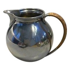 Just Andersen Pewter Jug with Wicker No 1848