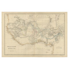 Antique Map of Western Africa by W. G. Blackie, 1859