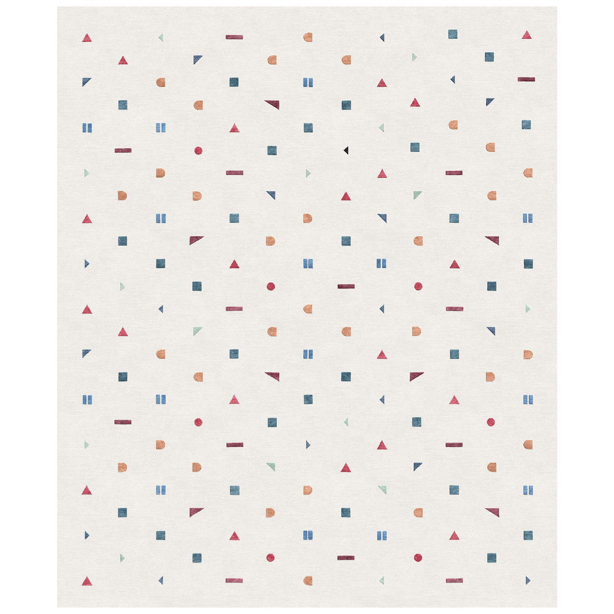 Stick Bianco, Funny Hand-Knotted Wool Silk Rug