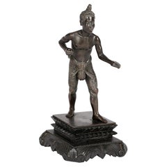 Figure de lutteur en bronze d'Asie du Sud-Est, probablement birmane