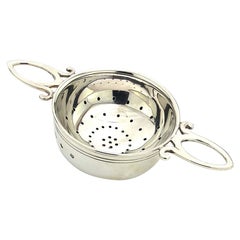Mappin & Webb Sterling Silver Tea Strainer on Stand