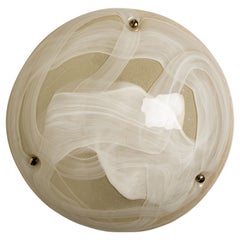 Blown Murano Glass Wall Light or Flush Mount, 1965