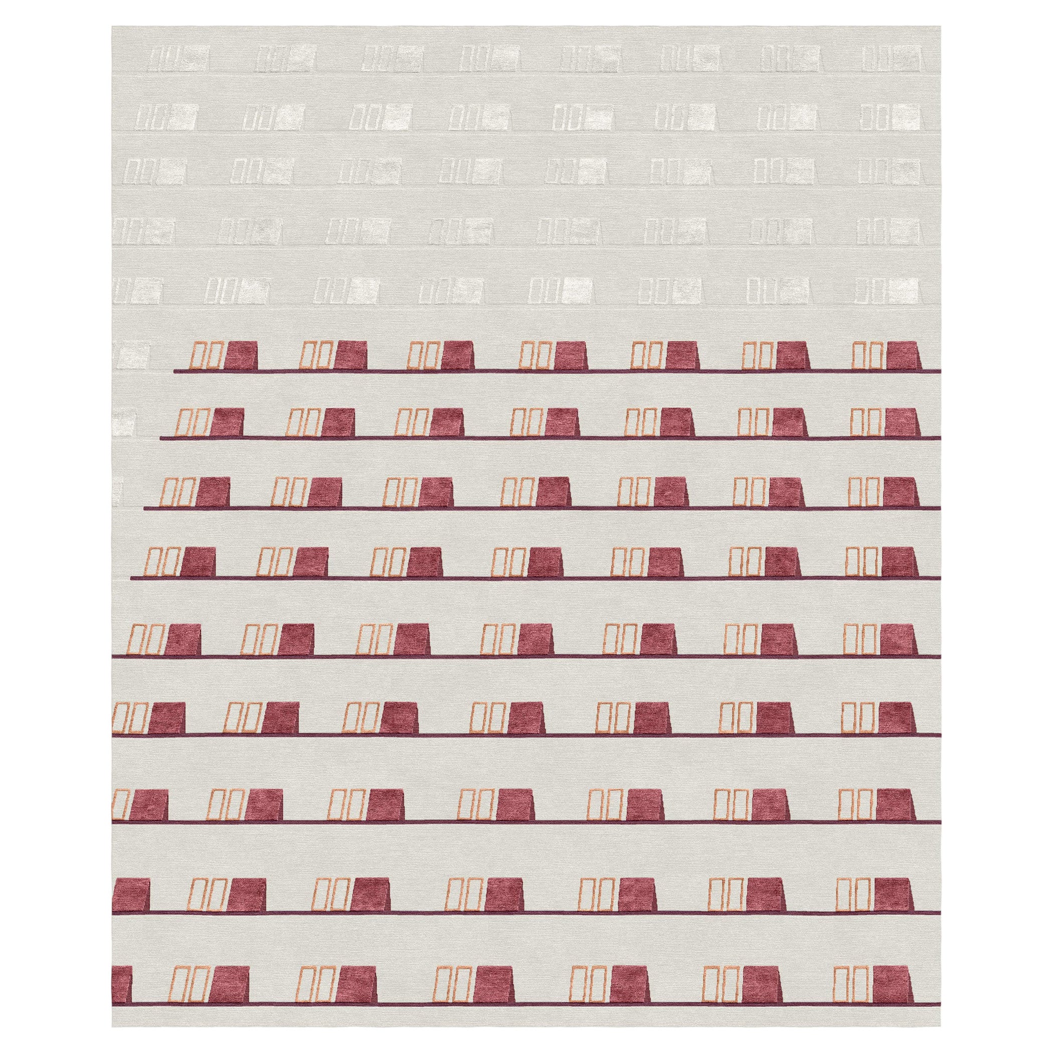 Riverhouse Antique Sand Blue Beige Living Room Hand Knotted Wool Silk