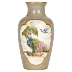 Royal Worcester Porcelain Vase Hand Painted with Chinese Sailing Boats