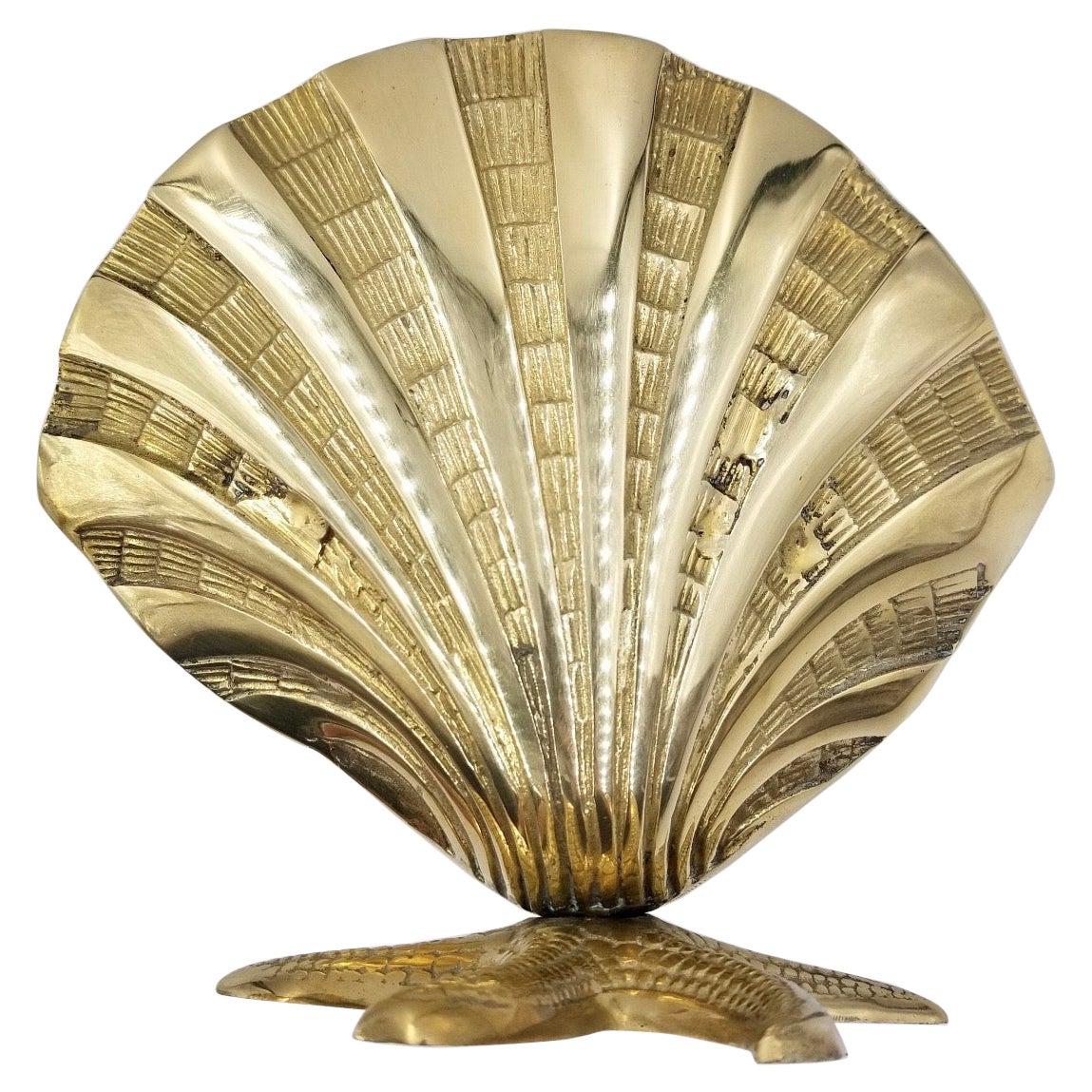Brass Hollywood Regeancy Nautilus Shell Planter For Sale at 1stDibs