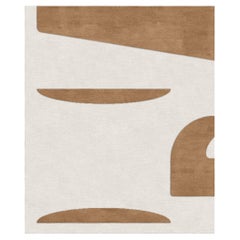 Tapis Rouge Rug Hawaii Morning, Beige Geometric Hand-Knotted Blend Silk