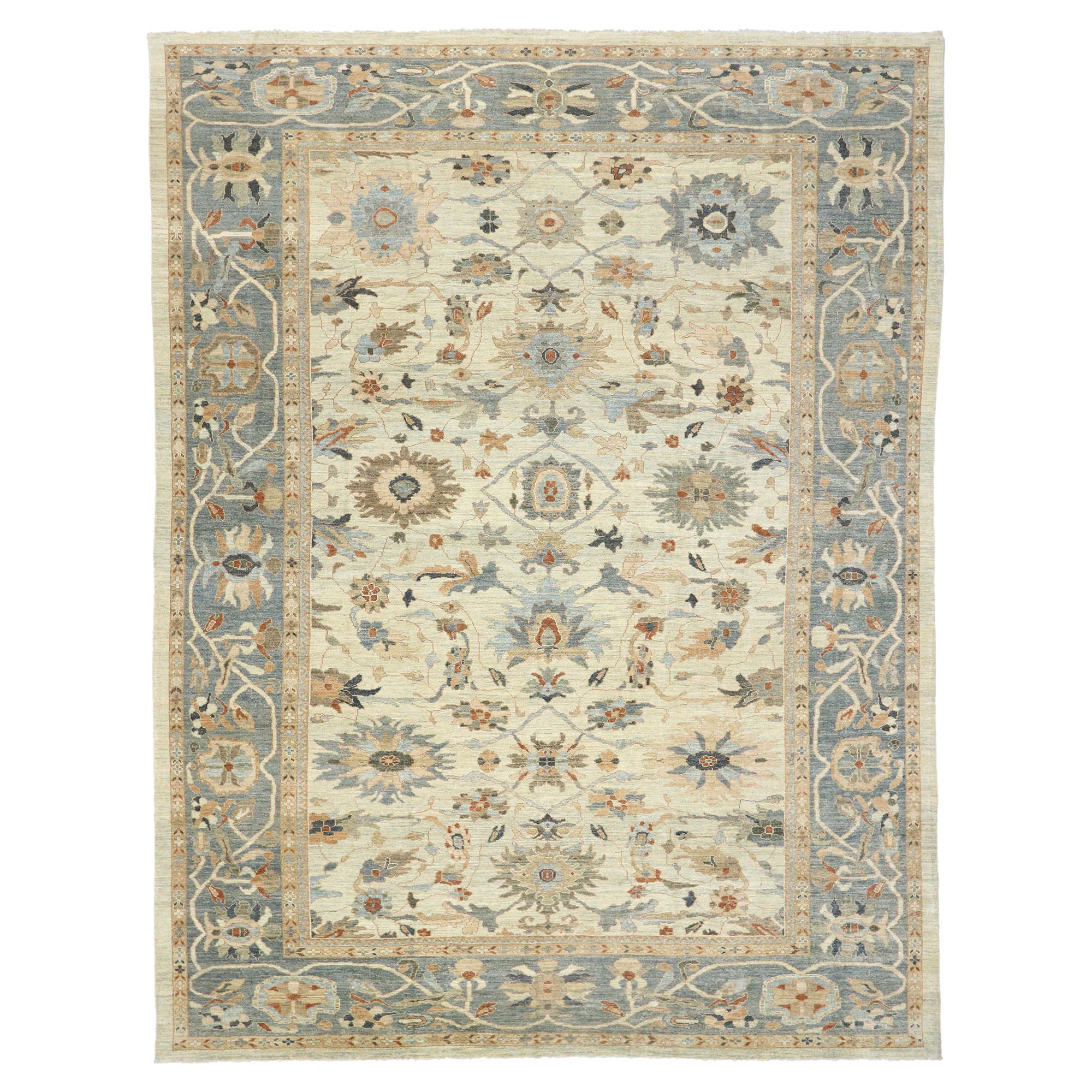 New Contemporary Persian Sultanabad Rug with Modern Transitional Style
