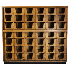 1940's Forty Two Drawer Haberdashery Shelving Cabinet