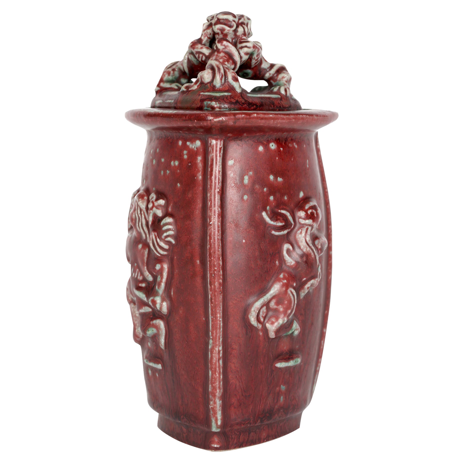 Bode Willumsen Royal Copenhagen Mythical Figure Sculptural Lidded Pottery Jar