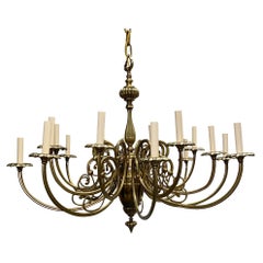 Vintage Neoclassic Gilt Bronze Chandelier