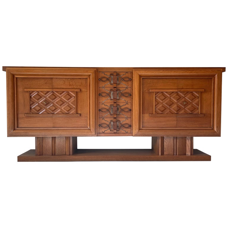 Maurice & Leon Jallot Oak Sideboard, 1930, offered by Gauchet & Gauchet