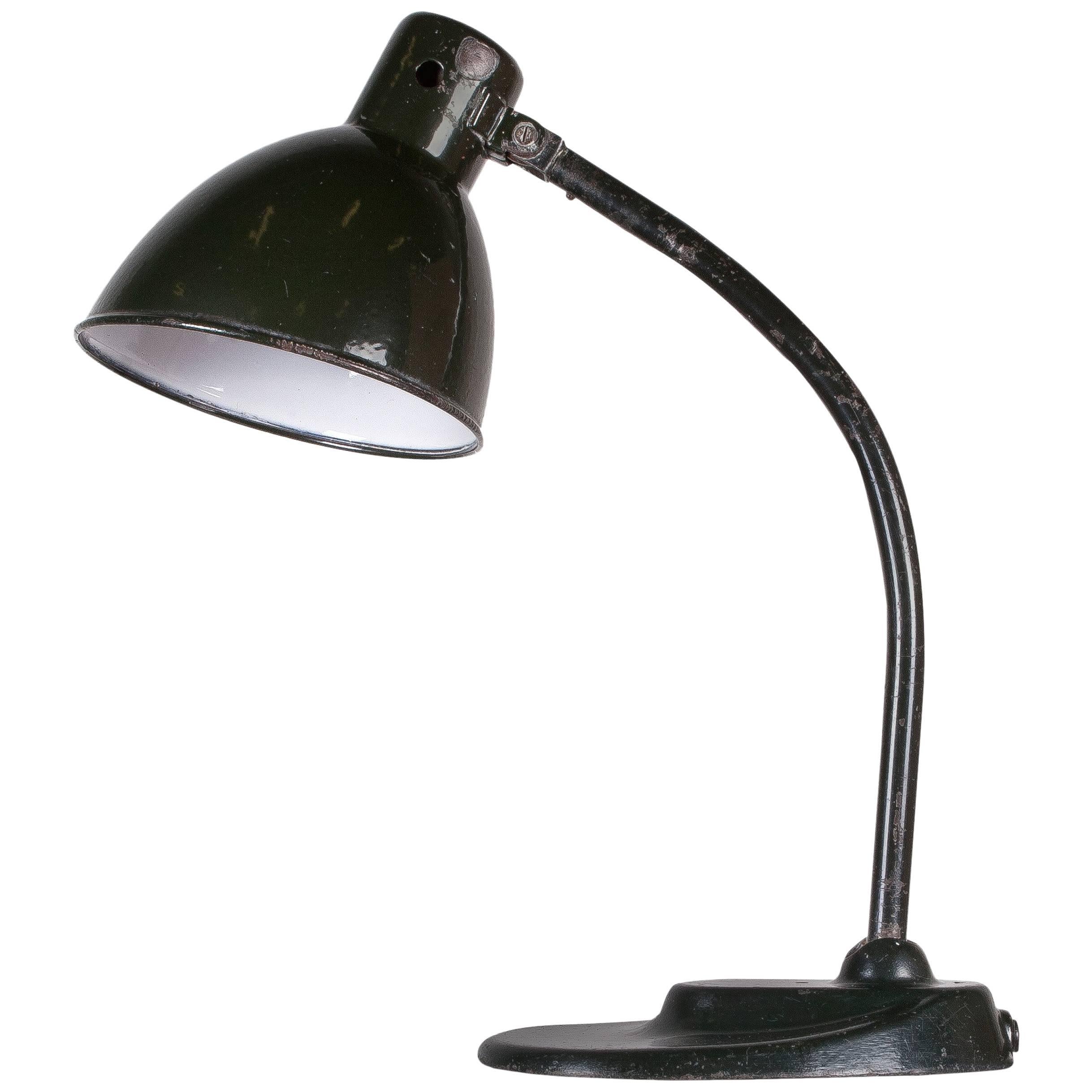 Marianne Brandt No. 15 "Kandem Table Lamp" in Enameled Metal, 1928 For Sale